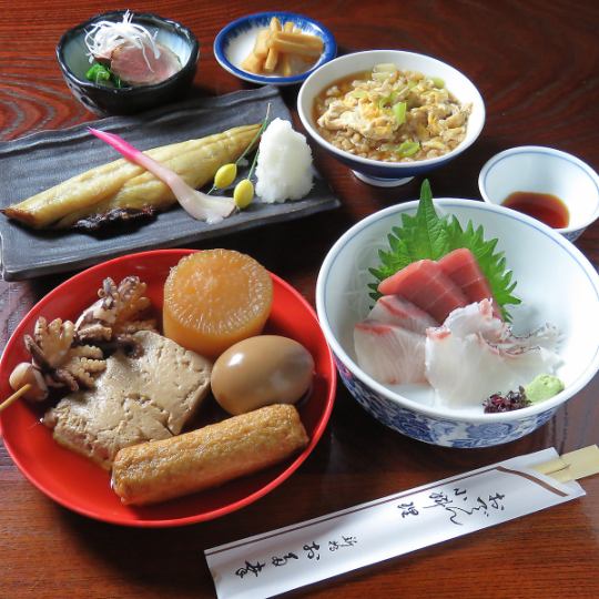 [Food only] 5,000 yen course ★Appetizer, sashimi, 5 oden dishes, grilled food, meal, pickles