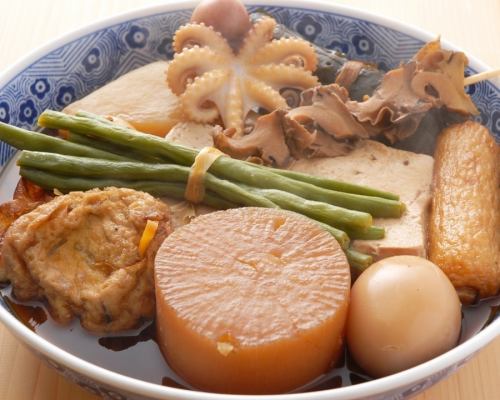 Excellent! Homemade hot oden and hot sake♪