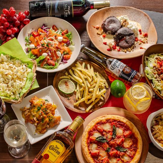 【☆2階☆120分飲み放題付き女子会プラン】お料理6品付き4,500円　※火～木は飲み放題180分♪