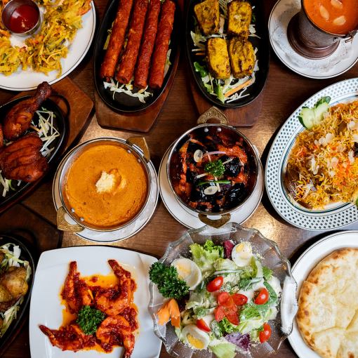 【含2小时无限畅饮】可尽情享受9种印度人气菜单的新德里派对套餐