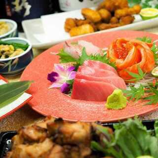 [Value Course] Includes 3 hours of all-you-can-drink! 6 dishes including assorted sashimi and gunkan sushi for 3,000 yen