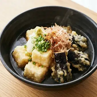 揚げなすと揚げ出し豆腐