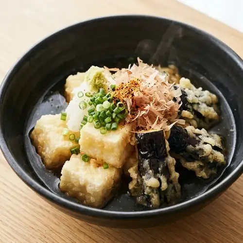 揚げなすと揚げ出し豆腐