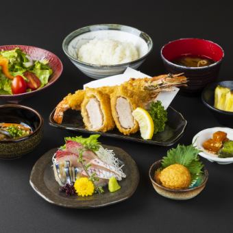 【土日祝ランチ】魚もお肉も満喫☆どん薩摩御膳　1人前　3850円(税込)