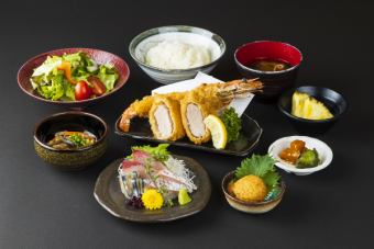 【週六、週日、假日午餐】魚和肉一起享用☆丼薩摩禦膳1份3850日元（含稅）