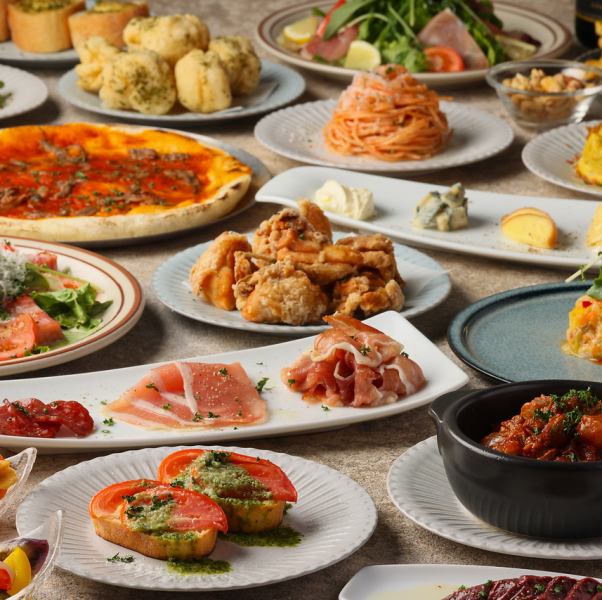 Appetizers, meat, pizza, pasta, and more! All-you-can-eat and drink with 35 to 70 different items starts from 3,600 yen (tax included)!!