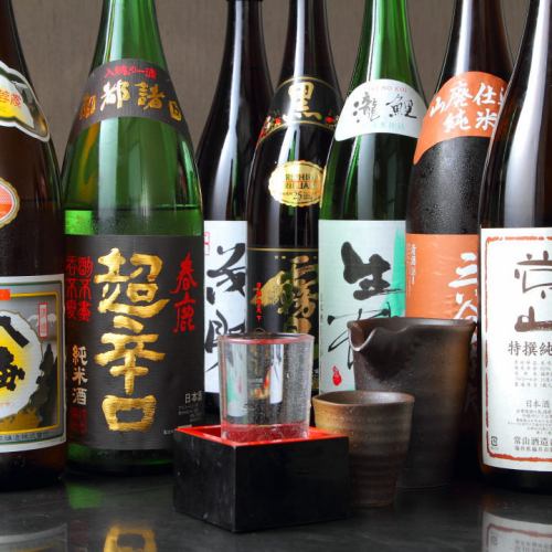 We have a selection of local sakes from all over Japan to enhance the taste of cuisine