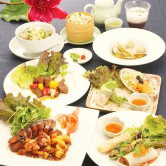 從開胃菜到甜點◆迷人的越南套餐◆5,700日圓（含稅）*+2,000日圓含無限暢飲