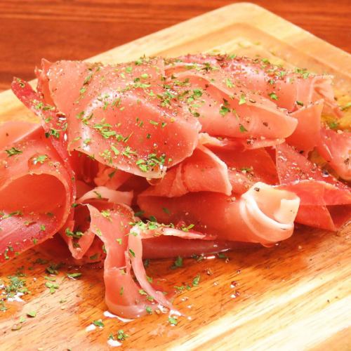 Various types of prosciutto