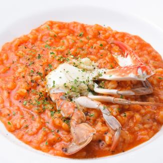 Blue crab and tomato cream risotto