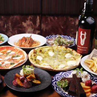 [Ladies' Night Out Course] 150 minutes of all-you-can-drink! 11 dishes in total, including an assortment of three appetizers, seasonal ajillo, and pizza ★ 3,500 yen