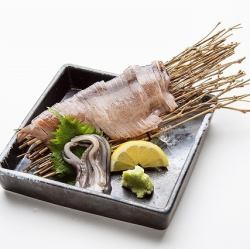 Whole squid sashimi
