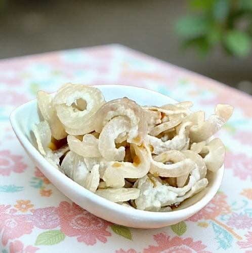 コラーゲンたっぷり「ミミガー風シークワーサーポン酢」