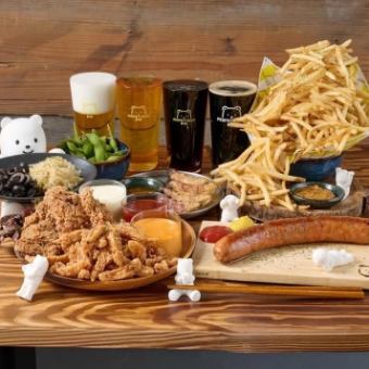 Want to eat your fill until the very end?! PB Wanpaku Course (120-minute all-you-can-drink @ 6500 yen including tax)