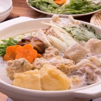 "Original Course" 8 dishes including warm local chicken chanko nabe and Oyama chicken, 2.5 hours all-you-can-drink 4000 yen ⇒ 3500 yen