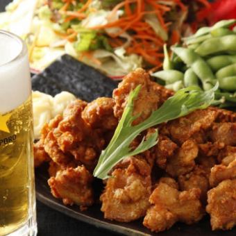 "After 9pm only, same-day reservations ◎ After-party course" 4 dishes including the classic fried chicken, 2 hours all-you-can-drink 3500 yen ⇒ 2500 yen
