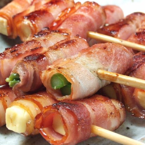 Asparagus bacon / cheese bacon / enoki bacon