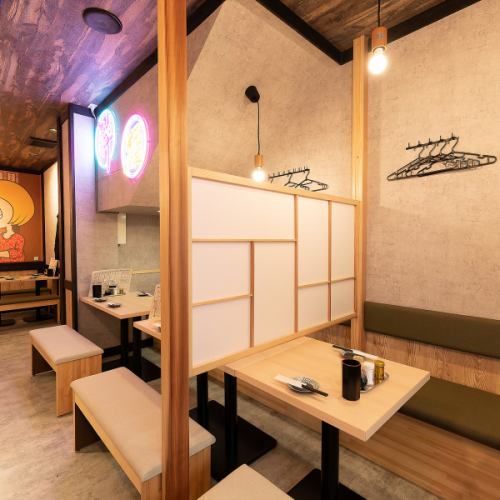 All seats in the restaurant are table seats! Available for 2 to 52 people! Suitable for a wide range of occasions from 0th party to 2nd party, 3rd party! [Yakitori/Yakitori/Izakaya/Gyoza/Shumai/All-you-can-drink/ Meat/Women's party/Tenmonkan/Public bar/Saku drinking/Lunch drinking/Highball]