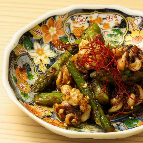 魷魚蘆筍炒李子奶油