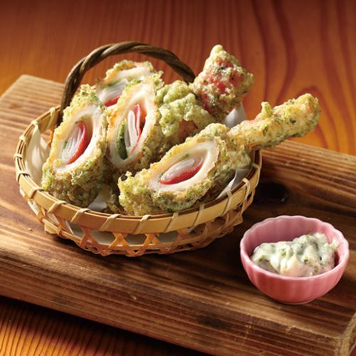 かにちくわの磯部揚げ