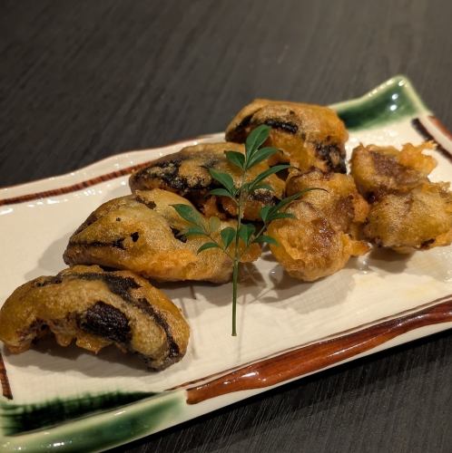 しいたけの旨煮天ぷら ～炭の香り～