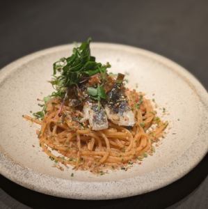 ハモの梅肉和風パスタ