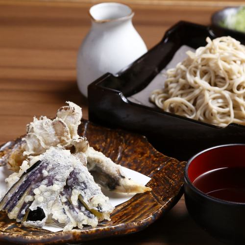 舞茸と茄子天婦羅蕎麦