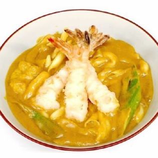 Shrimp tempura curry udon