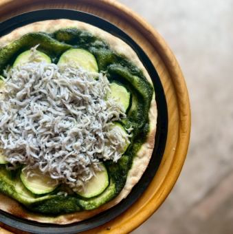 山利しらすと季節野菜のジェノベーゼ