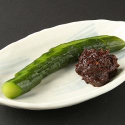胡瓜の浅漬け かつお味噌ぞえ