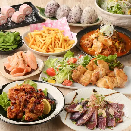 《日~木限定》若鶏の幽庵藁焼、鰹カルパッチョ等全7品『土佐コース』2時間飲み放題付 4,000円