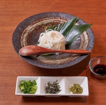 山葵と食べる！山芋のそうめん風