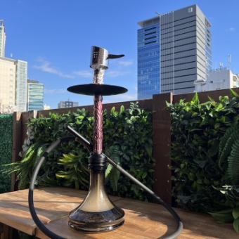 [Pair discount! ☆ SNS-worthy ☆] Fruit bottle shisha set! Shisha + roasted marshmallows + 2 drinks