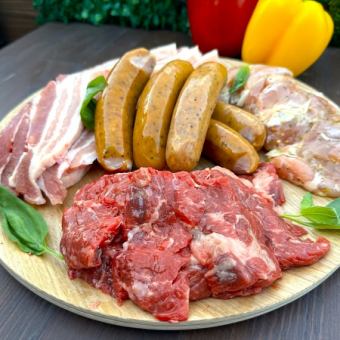 [A5 rank meat ☆ empty-handed BBQ course] Various ingredients + 3 hours of all-you-can-drink included! 8000 yen → 7000 yen