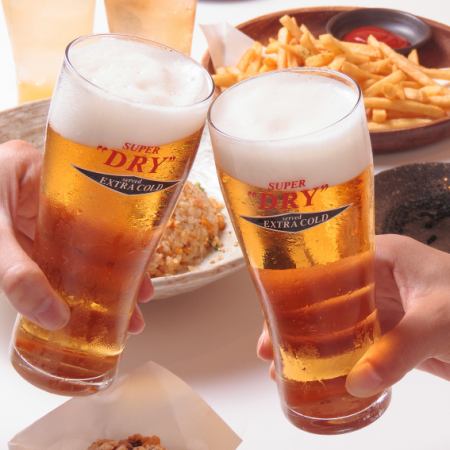 【包房保證◎無限時間吃喝暢飲A，附贈暢飲】鹽醬炒飯、炸雞、薯條等。