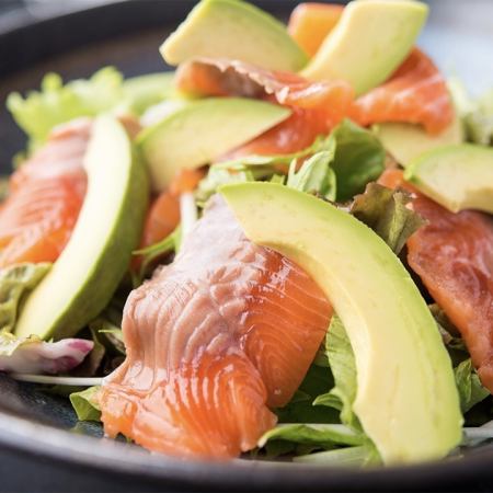 Salmon avocado salad