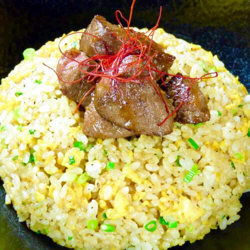 Carefully selected meat cut off fried rice