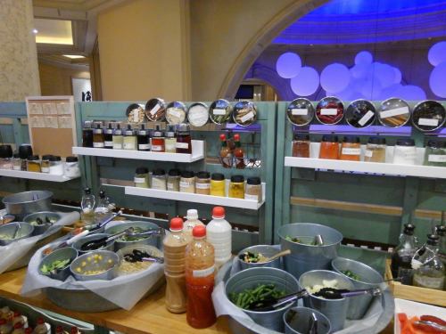 All dishes come with a salad and soup bar.You can also reserve seats on the day.