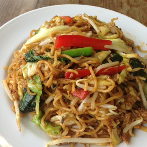 Indonesian style fried noodles "Mie Goreng"