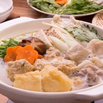 『オリジナルコース』あったか地鶏ちゃんこ鍋・大山鶏等含8品2時間飲み放題付 4000円⇒3500円