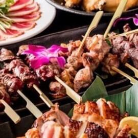 『牛ハラミ＋焼鳥＋揚物等全40品食べ放題コース』2時間飲み放題付 4800円⇒3800円