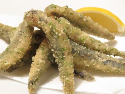 Crispy small sardines fried Isobe