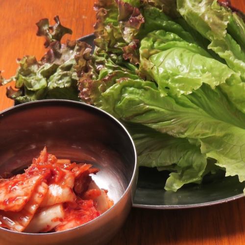 白菜キムチ＆包み野菜　食べ放題