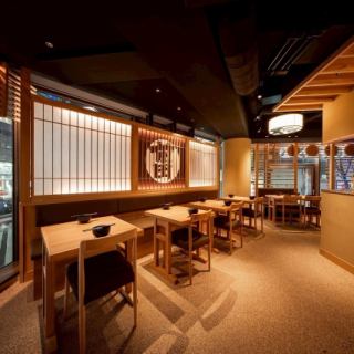 2名様からご利用いただけるテーブル席です。