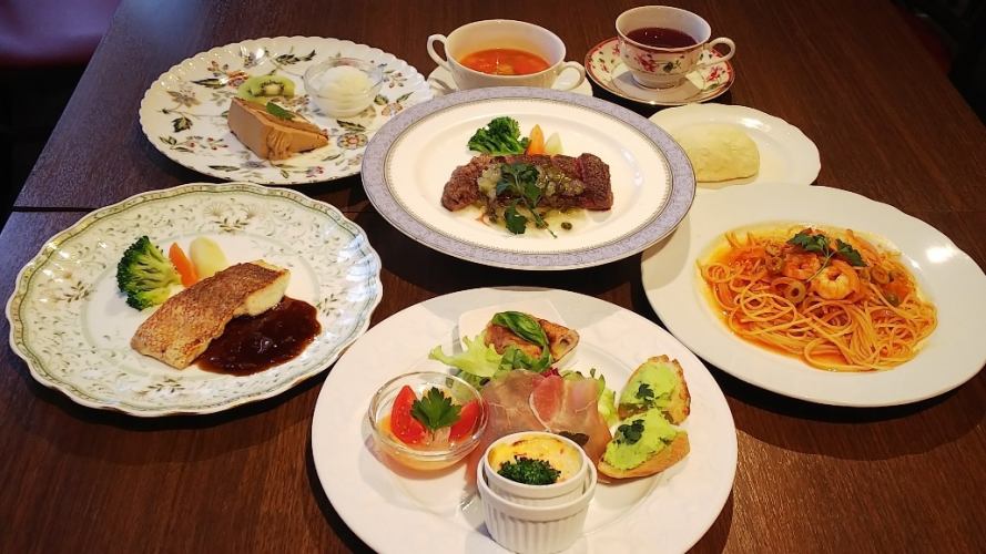 爱丽丝全套晚餐 8,500日元【全套♪附鱼菜+肉菜+甜点】