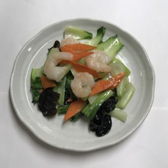 エビと青梗菜炒め