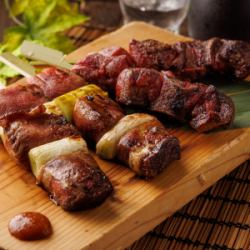 Beef tongue skewers