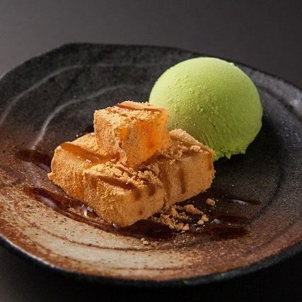 Warabimochi and Matcha Ice Cream