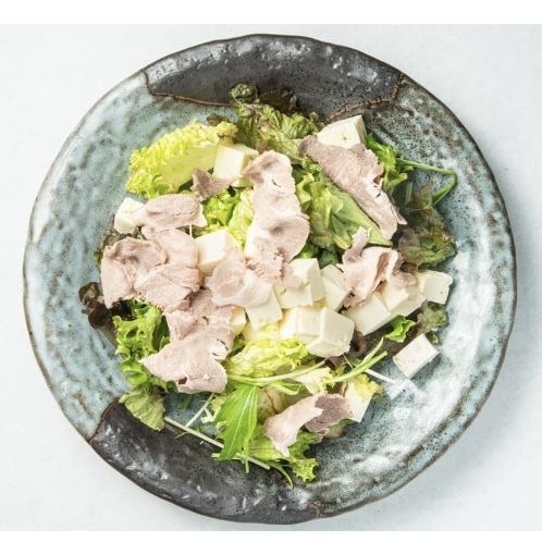 Pork shabu-shabu and tofu salad