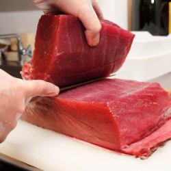 Assortment of raw tuna